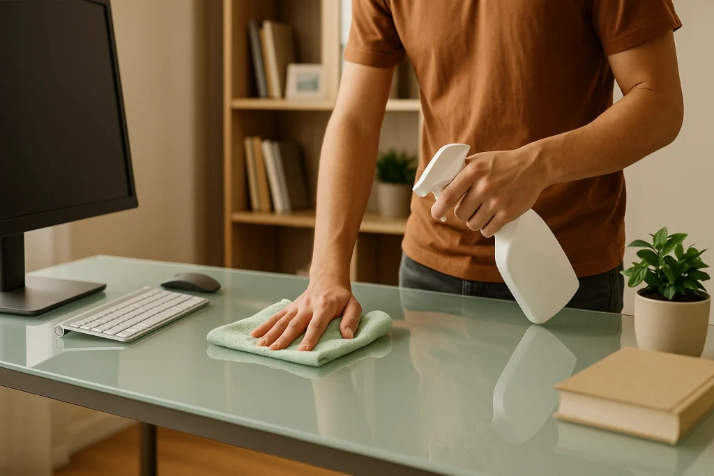 How to Maintain a Glass-Top Computer Table
