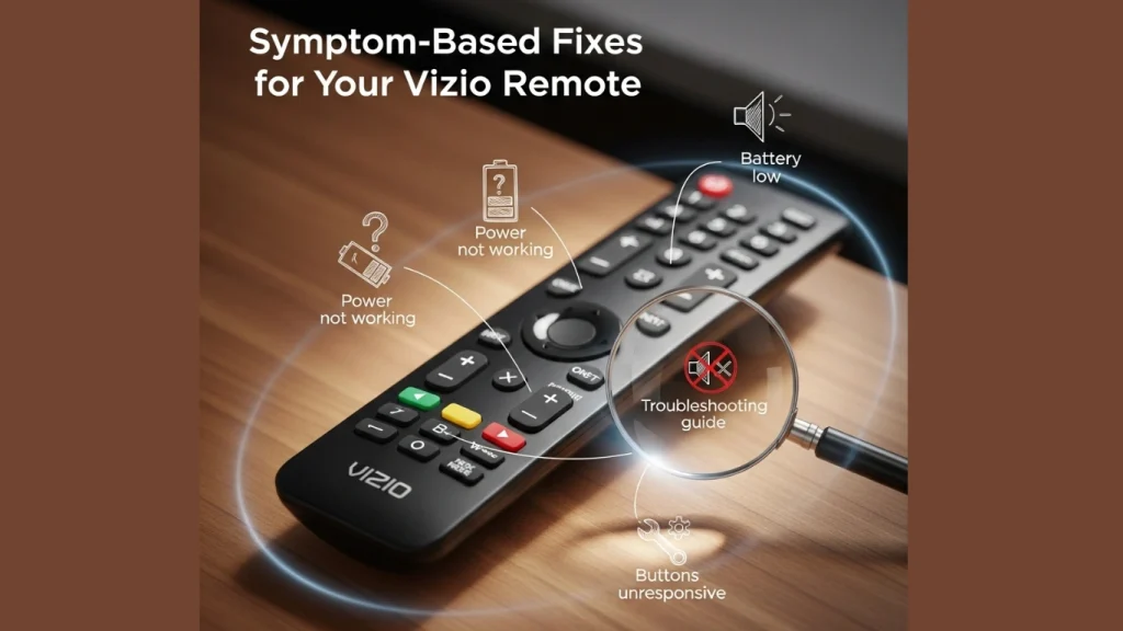 Symptom-based fixes for the Vizio remote control not working