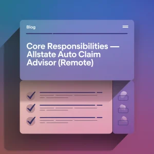 allstate claim advisor auto remote work​