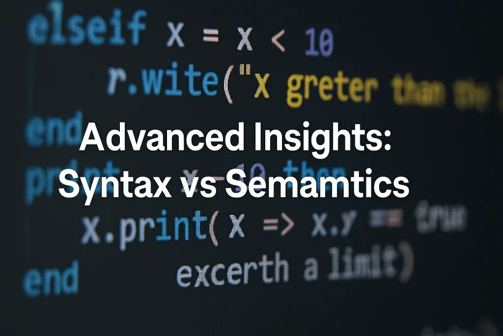 Advanced Insights Syntax vs Semantics