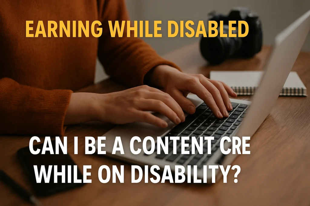 can i be a content creator while on disability