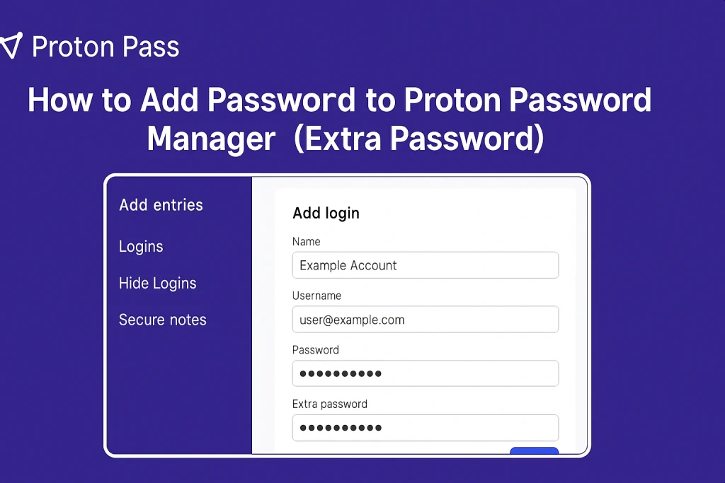 how to add password to proton password manager