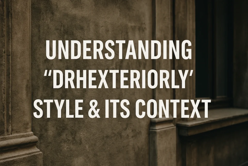 what are the principles of exterior design drhextreriorly