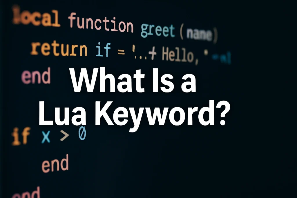 what is a lua keyword
