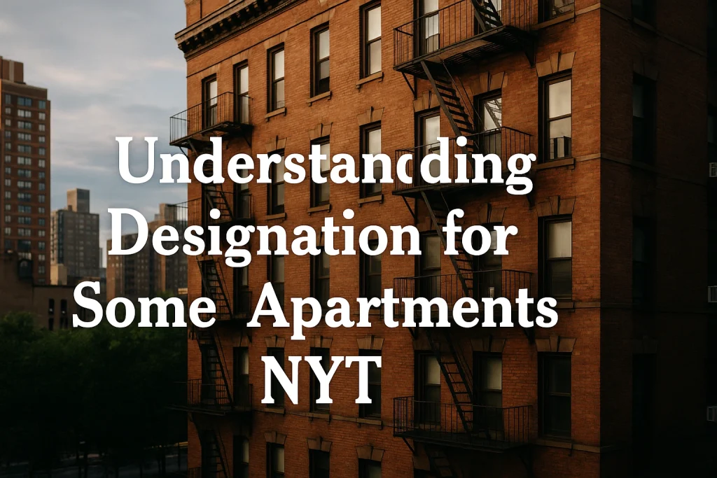 designation for some apartments nyt