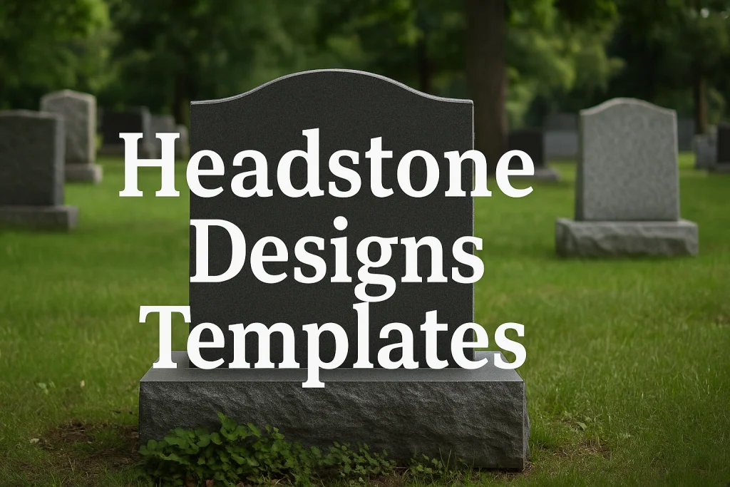 headstone designs templates