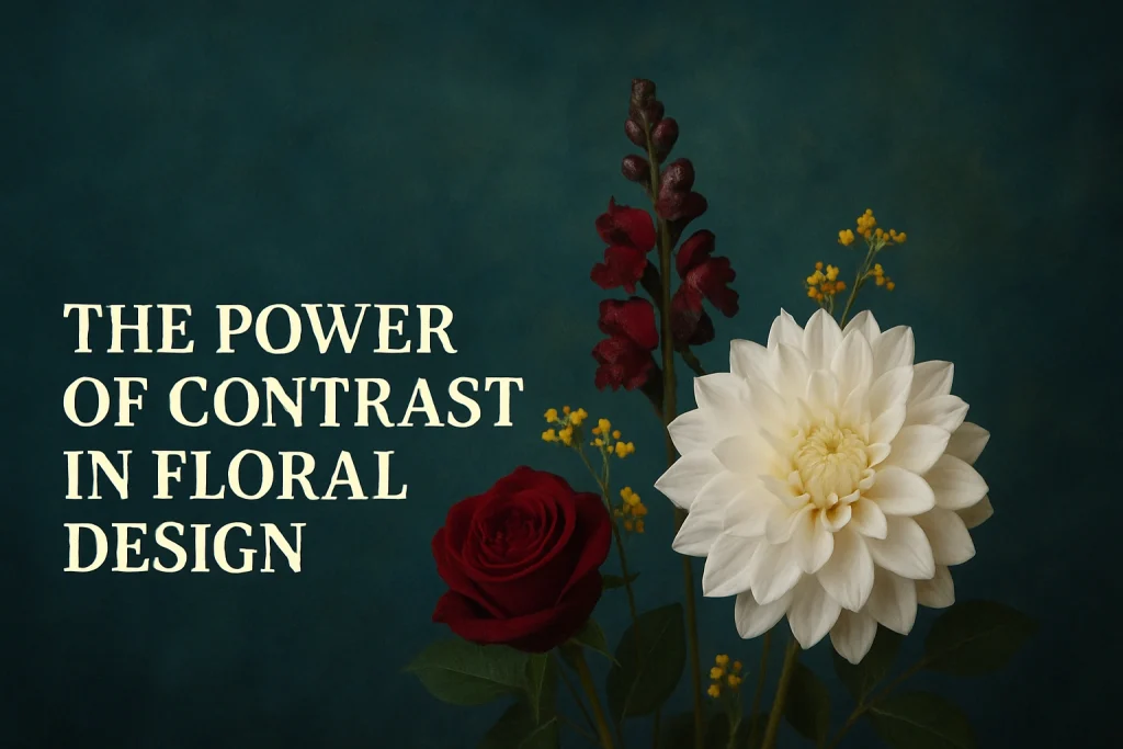 what is contrast in floral design