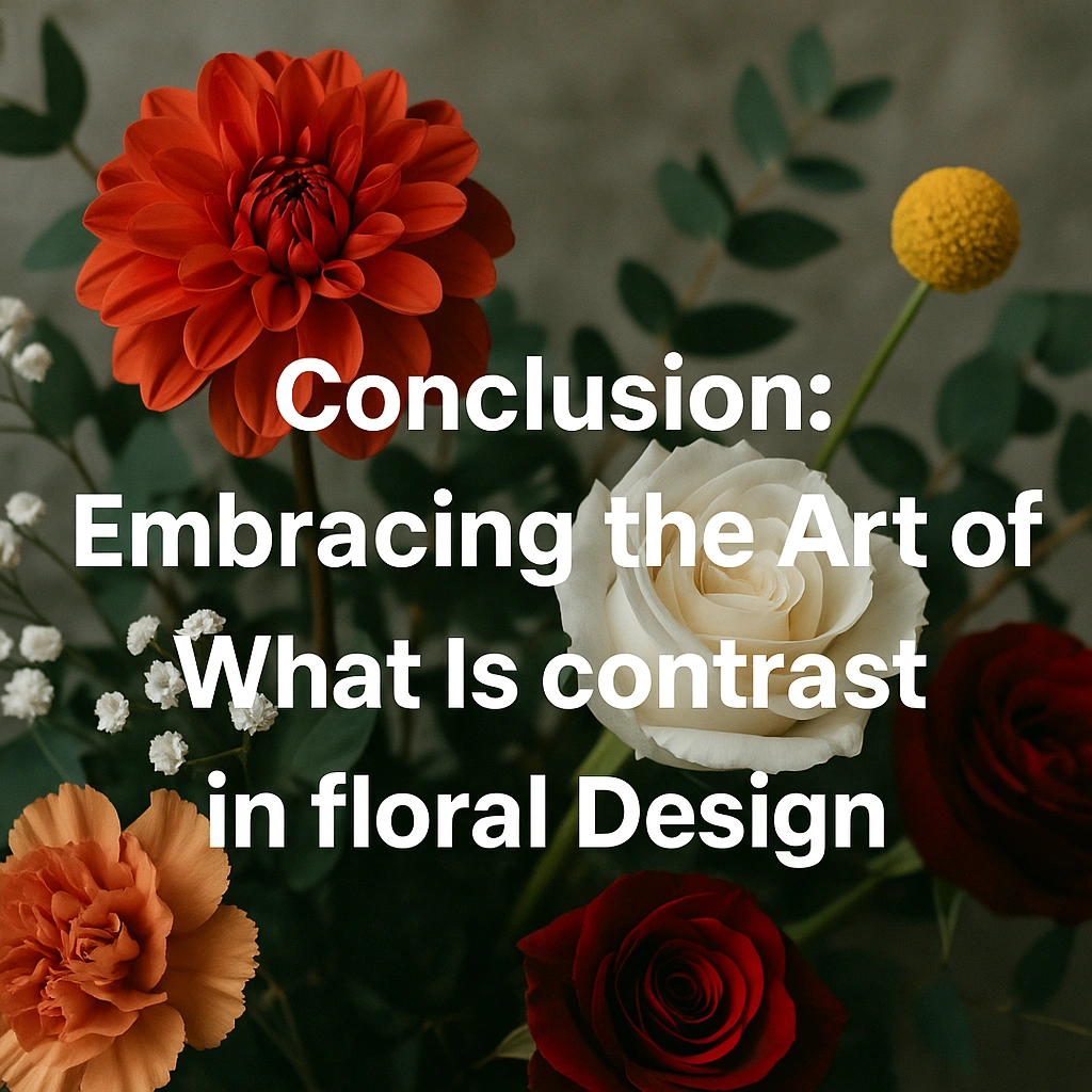 what is contrast in floral design