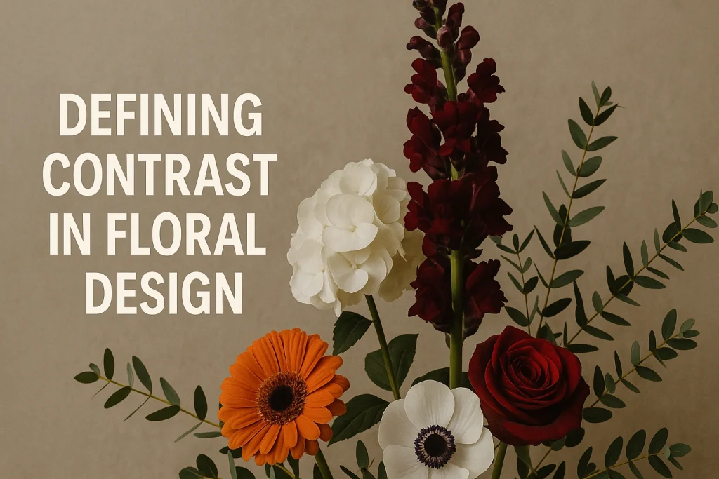 what is contrast in floral design