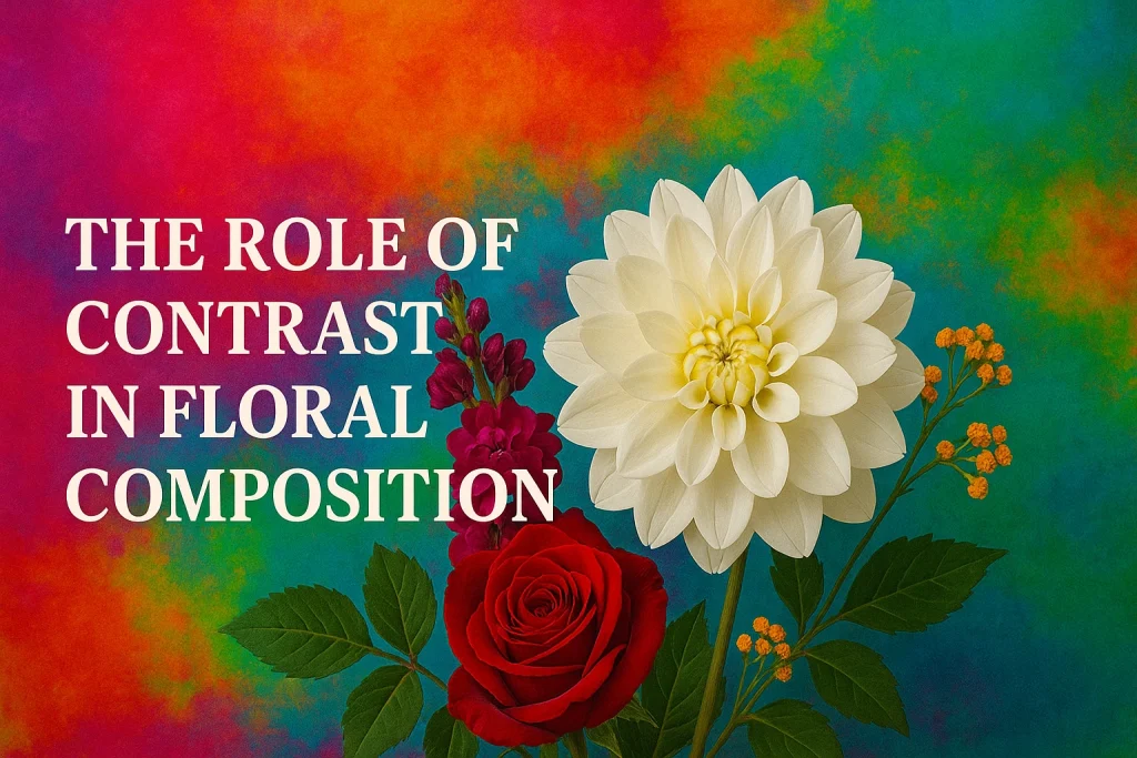 what is contrast in floral design
