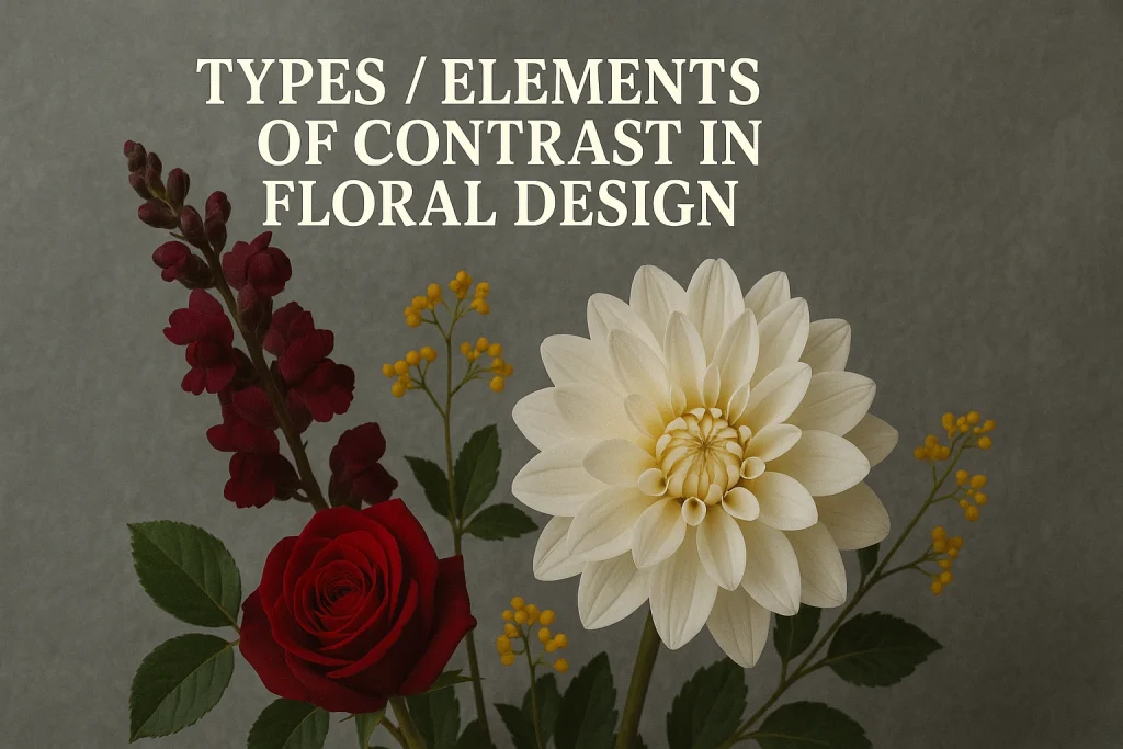 what is contrast in floral design