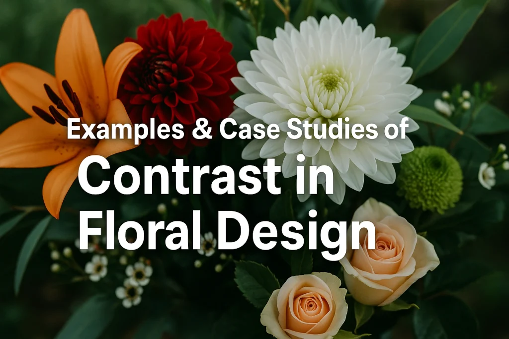 what is contrast in floral design
